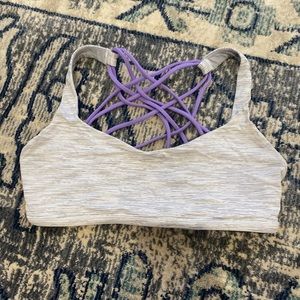 Lululemon purple and gray sports bra